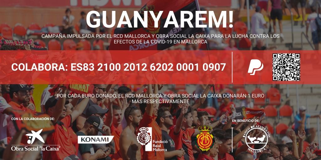 El RCD Mallorca y CaixaBank impulsan la campaña benéfica ‘Guanyarem!’ contra los efectos de la COVID-19